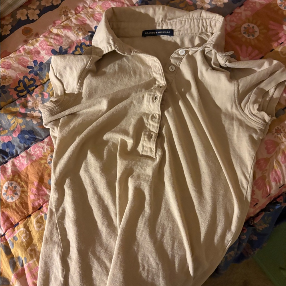 Brandy Melville Beige Polo Shirt